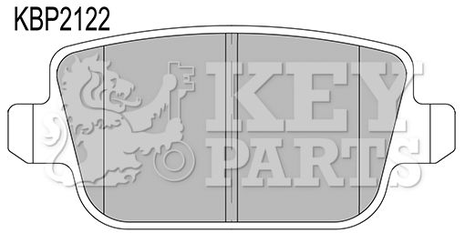 KEY PARTS Комплект тормозных колодок, дисковый тормоз KBP2122